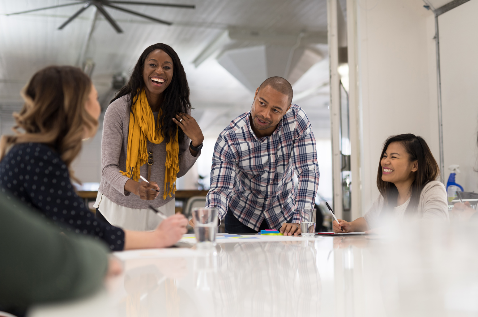 Diversity Group of diverse people (white woman, black woman, black man, asian woman)